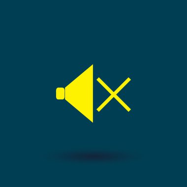 Hoparlör ikonu, vektör illüstrasyonu. düz tasarım biçimi.