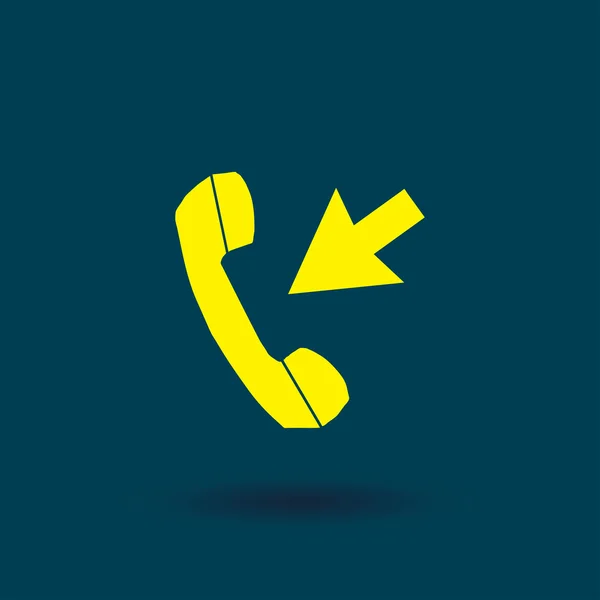 Ícone do telefone, ilustração vetorial. estilo de design plano. — Vetor de Stock