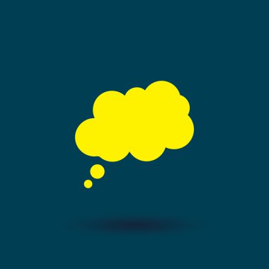 Bulut, vektör çizim düz simgesi.
