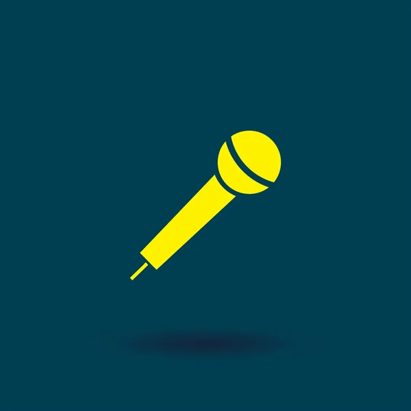 Microphone icon, vector illustration. Flat design style. — Stock Vector