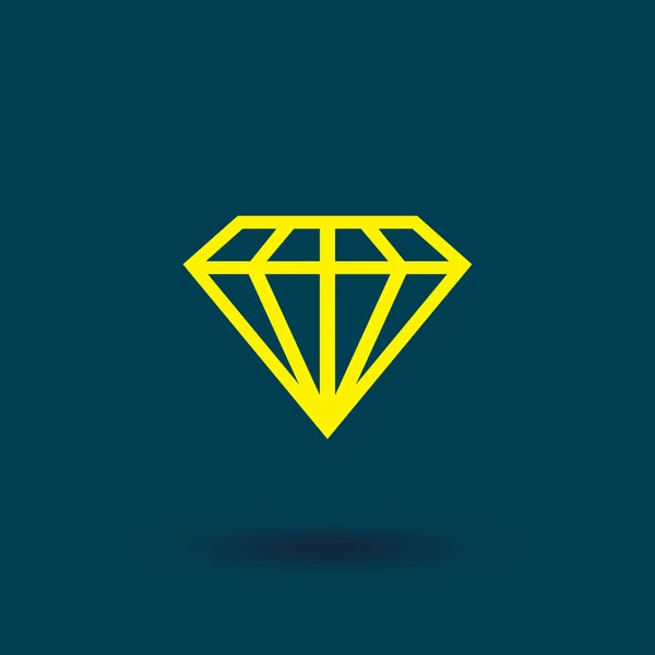 Icono de vector web de diamante — Vector de stock