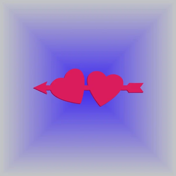 Ikona srdce, vektorová ilustrace. styl plochého návrhu — Stockový vektor