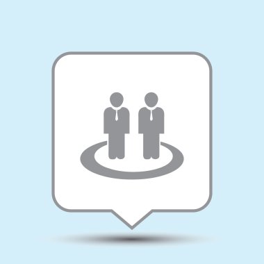 işadamı simgesi, vektör çizim. Düz tasarım stili