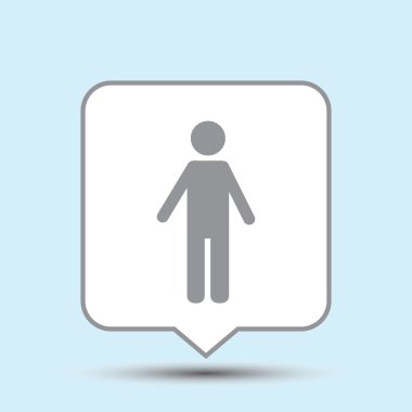 işadamı simgesi, vektör çizim. Düz tasarım stili