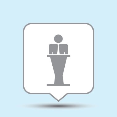 işadamı simgesi, vektör çizim. Düz tasarım stili