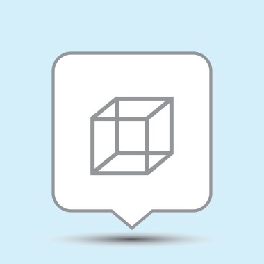 küp web simge vektör