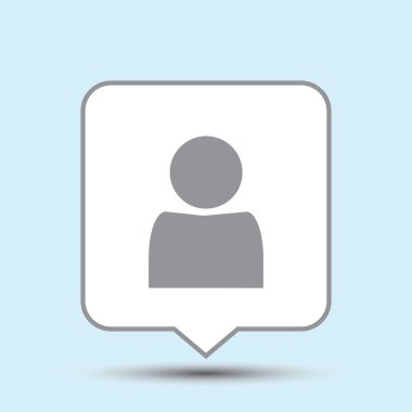 işadamı simgesi, vektör çizim. Düz tasarım stili