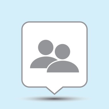 işadamı simgesi, vektör çizim. Düz tasarım stili