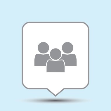 işadamı simgesi, vektör çizim. Düz tasarım stili