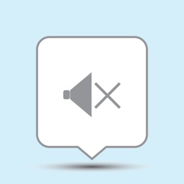 Hoparlör ikonu, vektör illüstrasyonu. düz tasarım biçimi.