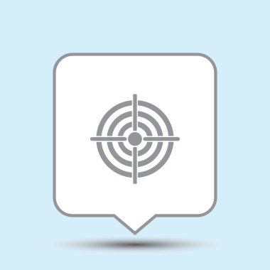 Hedef simge, vektör illüstrasyonu. düz tasarım biçimi.
