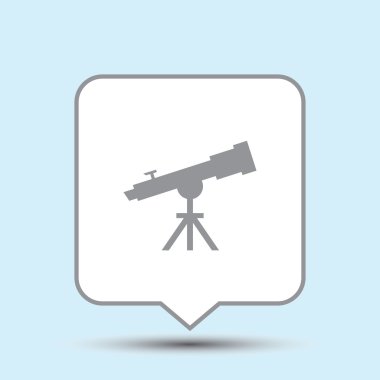 Spyglass vektör simgesi. Düz tasarım stili