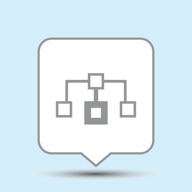 Akış şeması simgesi, vektör çizim. Düz tasarım stili