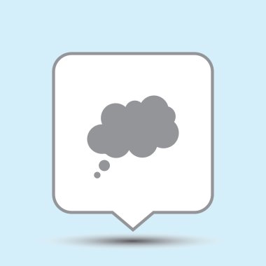 Bulut, vektör çizim düz simgesi.