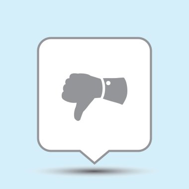 vektör başparmak aşağı simgesi