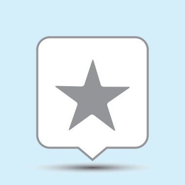 Yıldız simgesi, vektör çizimi. düz tasarım biçimi.