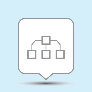 Akış şeması simgesi, vektör çizim. Düz tasarım stili