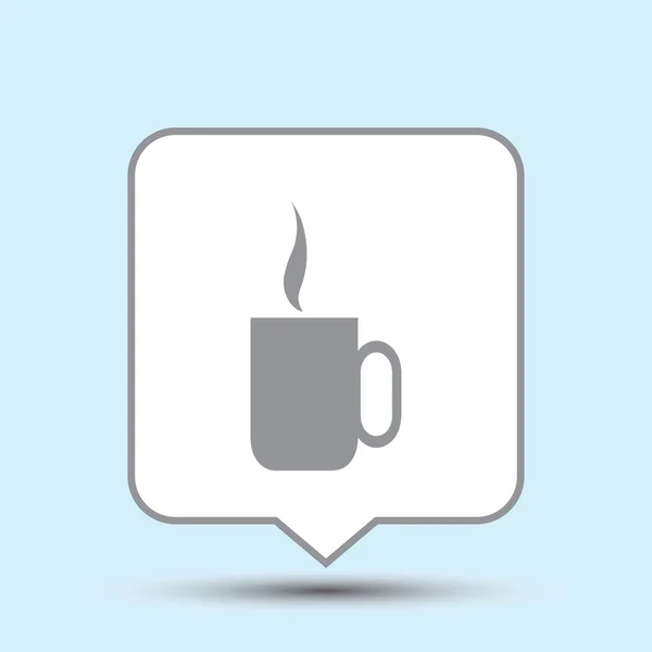 Cup of coffee vector illustration. Flat design style — Stock Vector