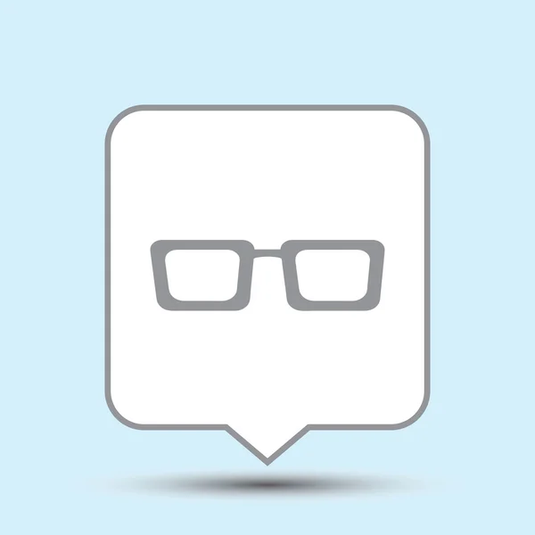 Icono de gafas. Estilo de diseño plano — Vector de stock