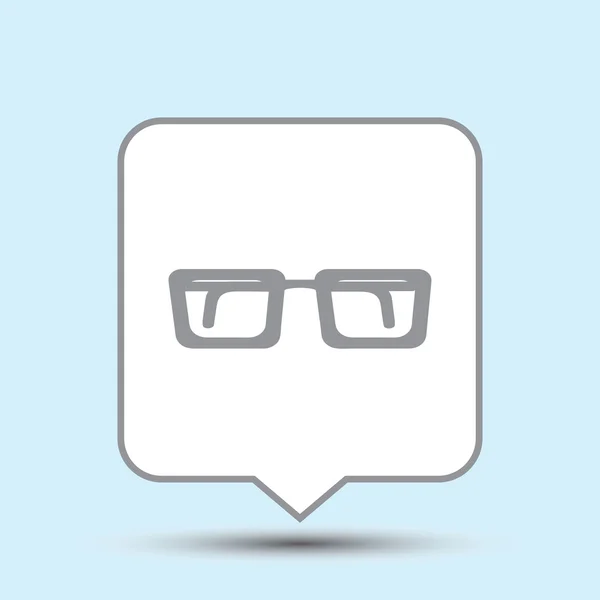 Icône de lunettes. Style design plat — Image vectorielle