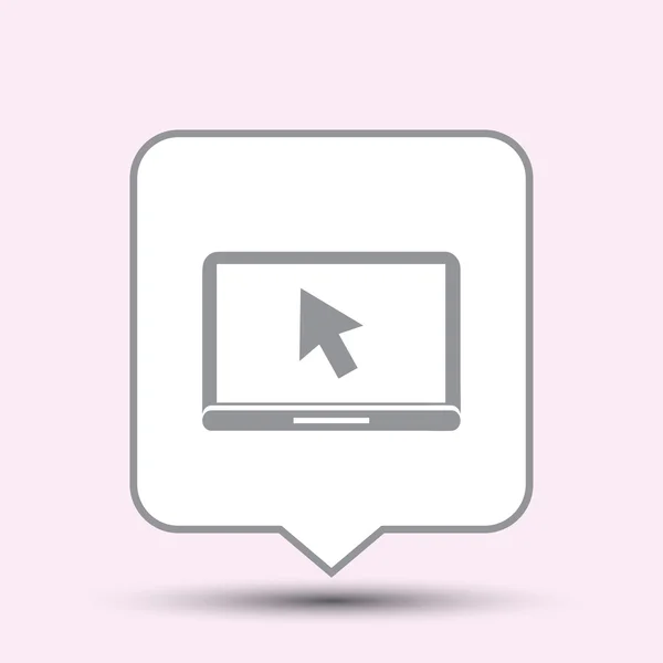 Laptop icon. web design — Stock Vector