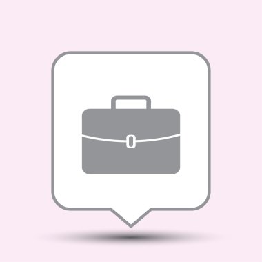 Evrak çantası ikonu, vektör illüstrasyonu. düz tasarım biçimi.