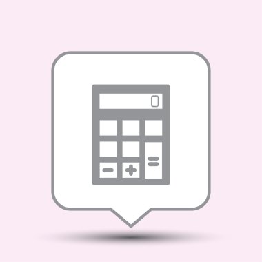 Hesap makinesi simgesi, vektör illüstrasyonu. düz tasarım biçimi.