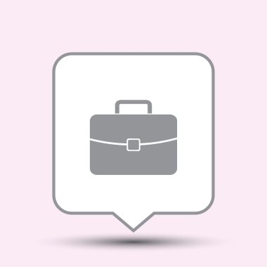 Evrak çantası ikonu, vektör illüstrasyonu. düz tasarım biçimi.