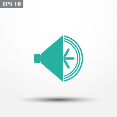 Hoparlör ikonu, vektör illüstrasyonu. düz tasarım biçimi.