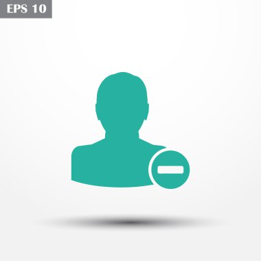 Kişi simgesi kaldırın. Düz tasarım stili