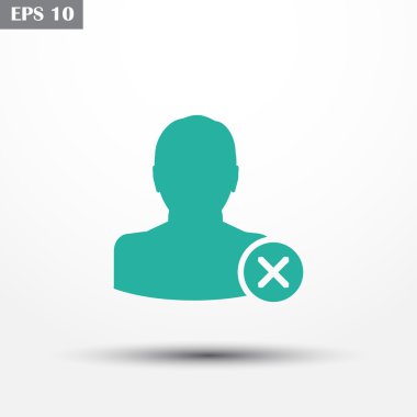 Kişi simgesi kaldırın. Düz tasarım stili