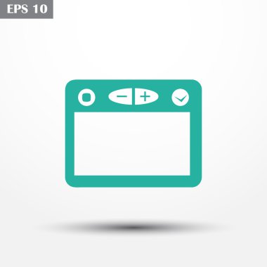 Tarayıcı simgesini, vektör çizim. Düz tasarım stili