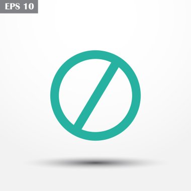 düz simgesi bir yasağı.