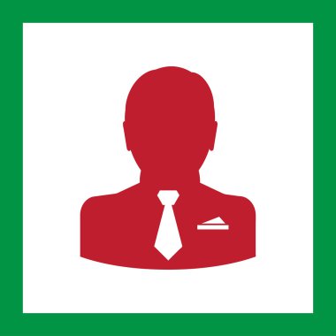 işadamı simgesi, vektör çizim. Düz tasarım stili