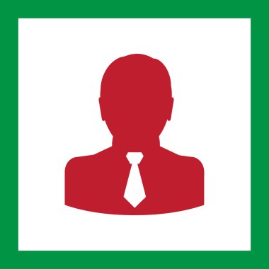 işadamı simgesi, vektör çizim. Düz tasarım stili