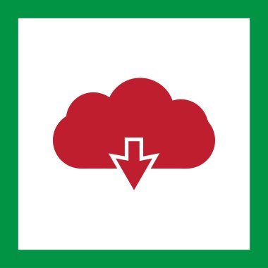 Bulut, vektör çizim düz simgesi.