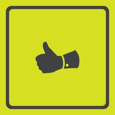 başparmak yukarı simgesi, düz vektör çizim.