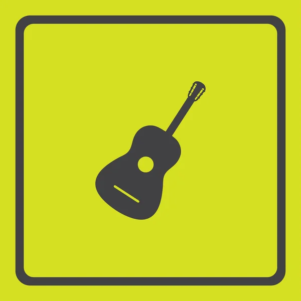 Icono del vector de guitarra. Estilo de diseño plano — Vector de stock