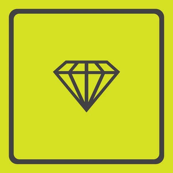 Diamant-Webvektorsymbol — Stockvektor