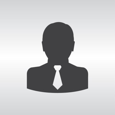 işadamı simgesi, vektör çizim. Düz tasarım stili