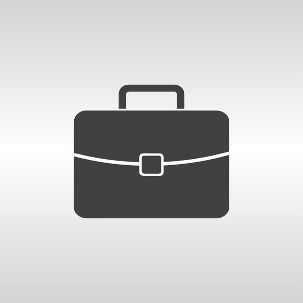 Значок портфеля, векторная иллюстрация. стиль плоского дизайна.