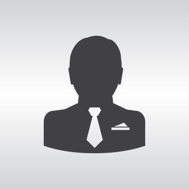 işadamı simgesi, vektör çizim. Düz tasarım stili