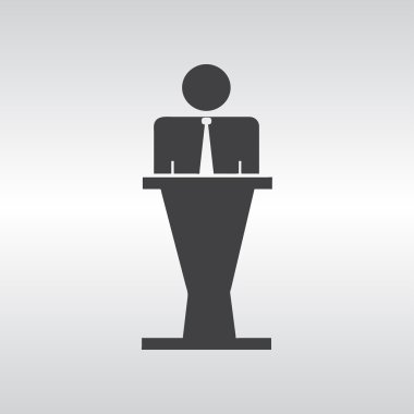 işadamı simgesi, vektör çizim. Düz tasarım stili