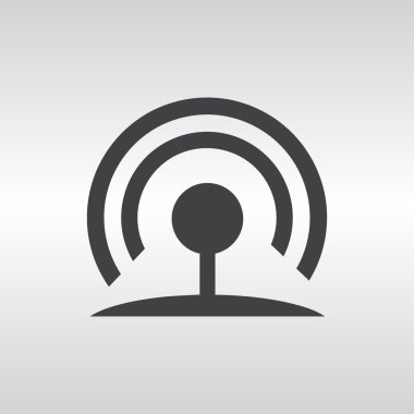 RSS simge vektör. Düz tasarım stili