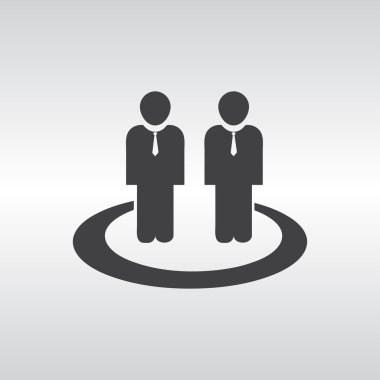 işadamı simgesi, vektör çizim. Düz tasarım stili