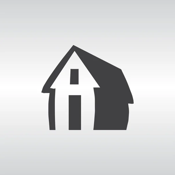 Icona della casa. Pulsante arrotondato. Illustrazione vettoriale — Vettoriale Stock