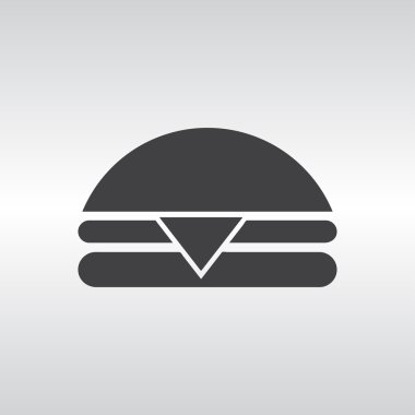 Hamburger simgesi. Düz tasarım stili