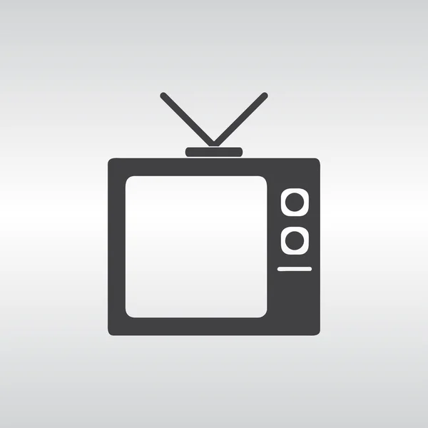 Lapos Tv-box ikon — Stock Vector