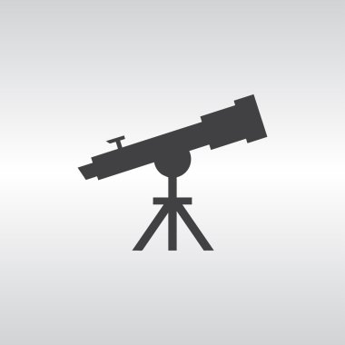 Spyglass vektör simgesi. Düz tasarım stili