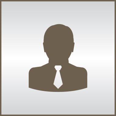 işadamı simgesi, vektör çizim. Düz tasarım stili